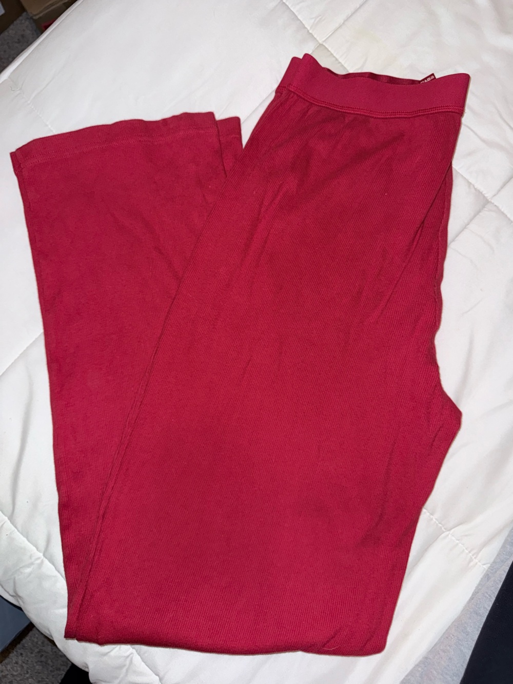 SKIMS Red Lounge Pants Ribbed